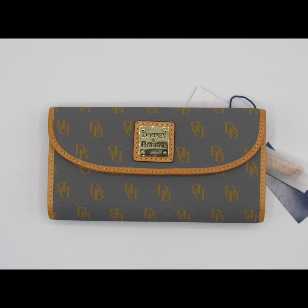 Dooney & Bourke Continental Wallet Monogram Slate
